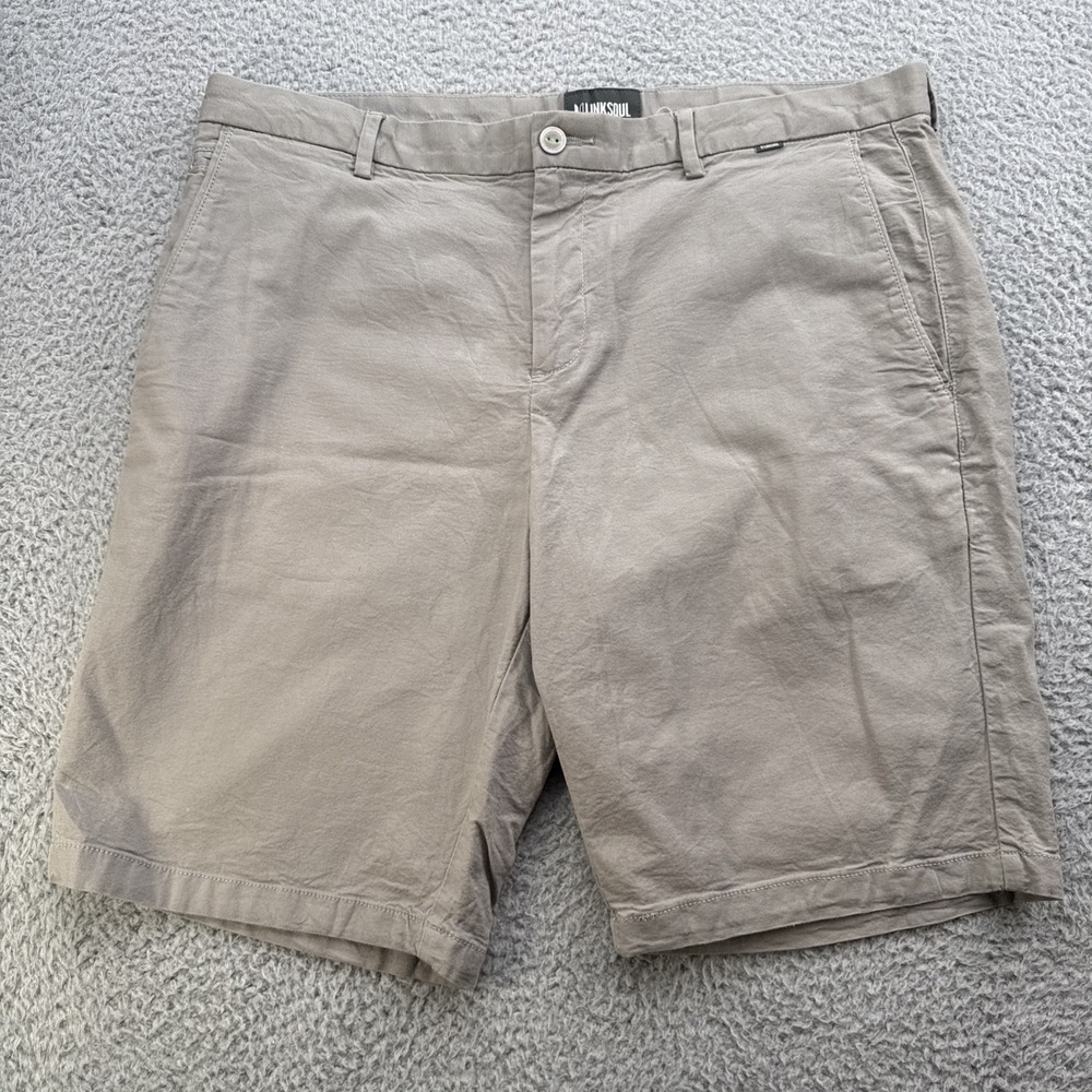 Linksoul Golf Shorts Men 38 Gray Excellent Lightweight Stretch Chino RN107431